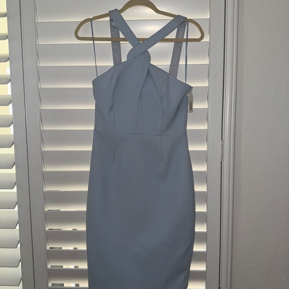 KEEPSAKE the Label Cross-Back Blue Midi Dress